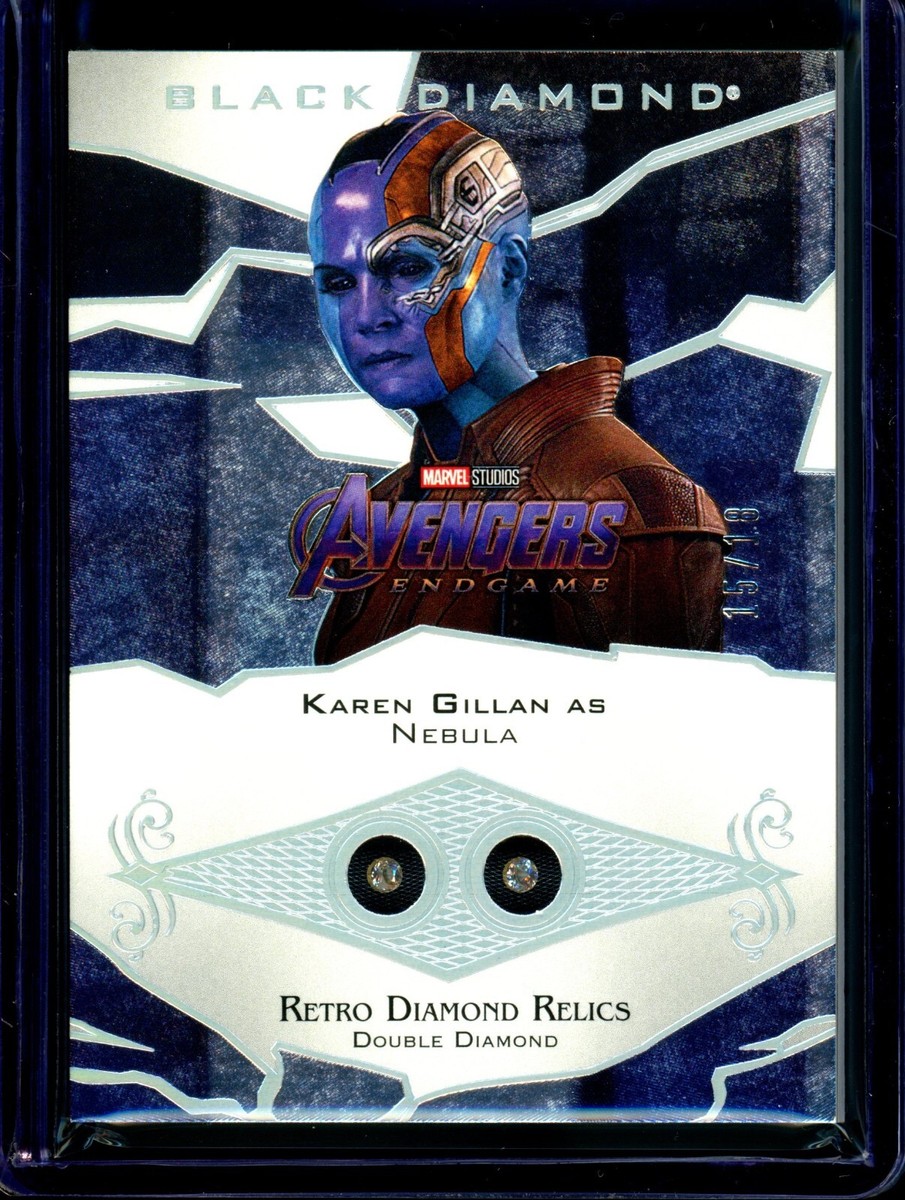 2021 UD Marvel Black Diamond Dual Diamond Relic Karen Gillan as