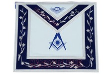 Masonic Blue Lodge Officer 100 Lambskin Apron - SENIOR DEACON
