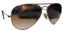 Ray Ban AVIATOR PILOT GOLD GRADIENT BRONZE BROWN 58 15 ITALY LARGE