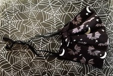 Gothic Bats Moon Stars Adult Face Mask Adjustable Size Spooky Creatures