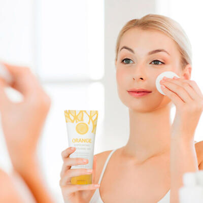 Whitening Gel Scrub Face Body Brigtening Deep Cleaning 65 g Orange Exfoliating