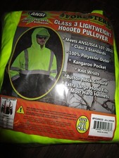 Forester Hi Vis Lightweight Hood Sweatshirt Class 3 Safety Hoodie Pull Over 4XL