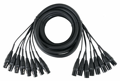 8-fach Multicore Kabel 5 Meter Länge XLR male female Kanal Cable Peitsche Sub