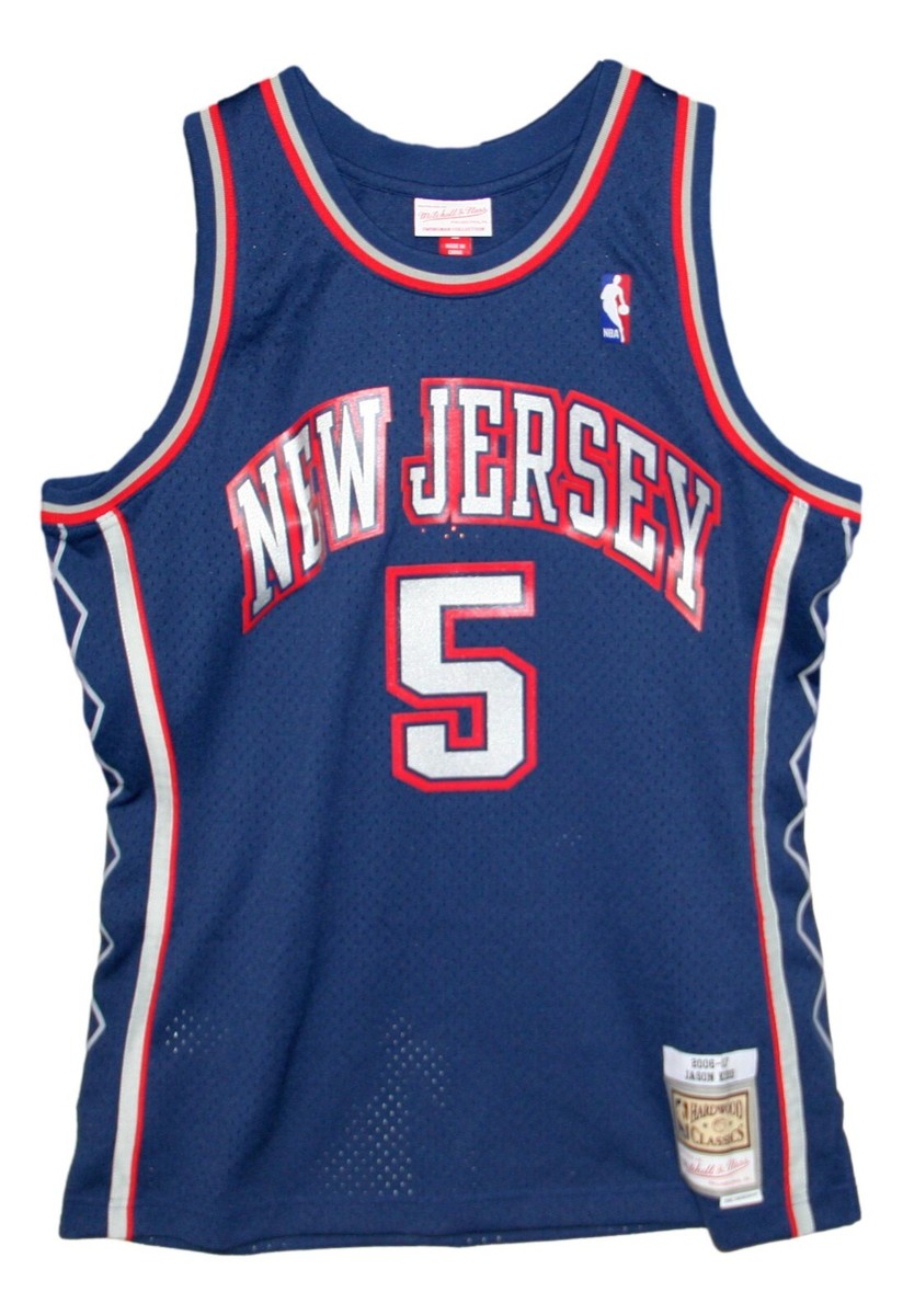 バスケットボール Mitchell &amp; Ness - mitchell&amp;ness nets kidd Authentic Jersey Men's Jason Kidd White New Jersey Nets 2005/06 Hardwood