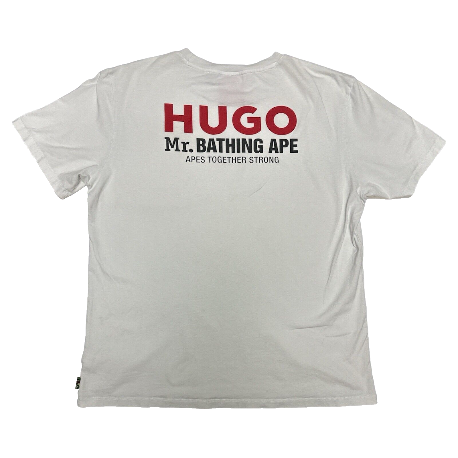 A BATHING APE (BAPE) Hugo Boss x Mr. T shirt manica corta Bathing Ape Collab uomo XL bianca BAPE