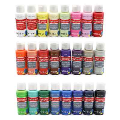 Satin Classic Acrylic Paint 24 Piece Set by Craft Smart 