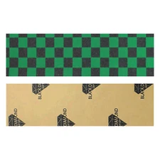 Black Diamond Grip Scooter Griptape Sheet Black/Green Checkers 4.5" x 15.5"