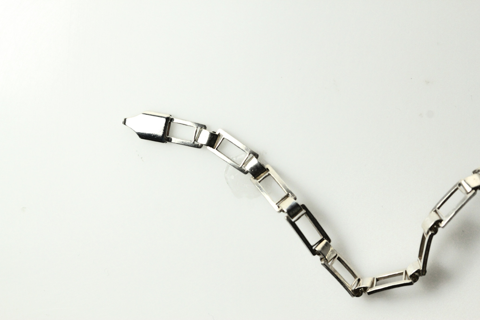 925 Sterling Silver 7.75" Rectangular Link Bracel… - image 3