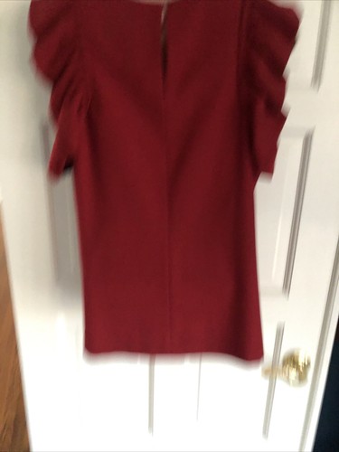 Rachel Zoe May Structured Ruffle Sleeve Top Size 8 New No Tags - Picture 5 of 9