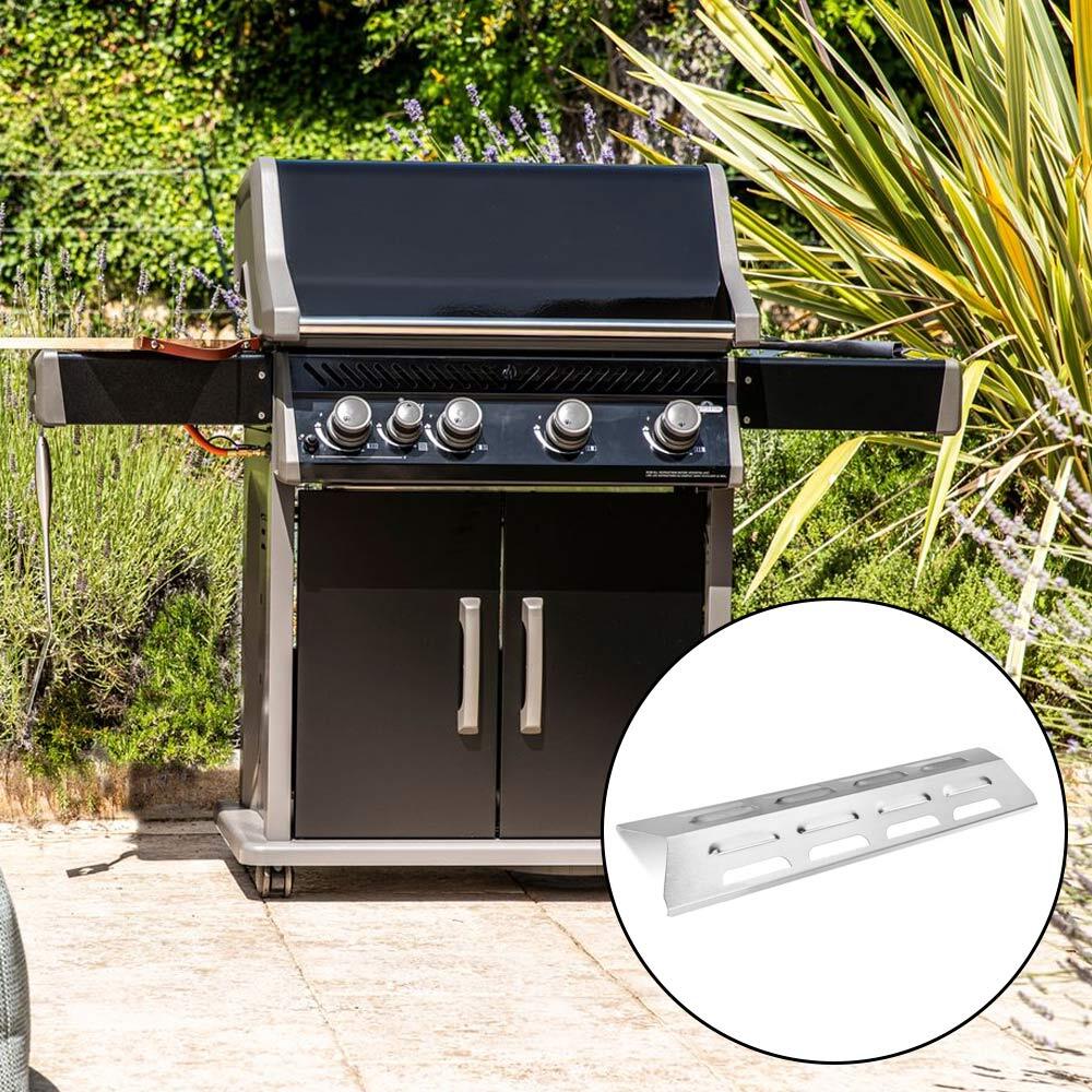 4pcs 41*10cm Gas Grill Heat Shield Plates Stainless Steel Flame Tamer