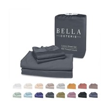 Bella Coterie Luxury California King Sheet Set Viscose Made from Bamboo O...