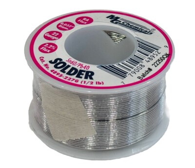 MG Chemicals 60/40 Rosin Core Leaded Solder, 0.032'' Diameter, 1/2 lb Spool, 4895