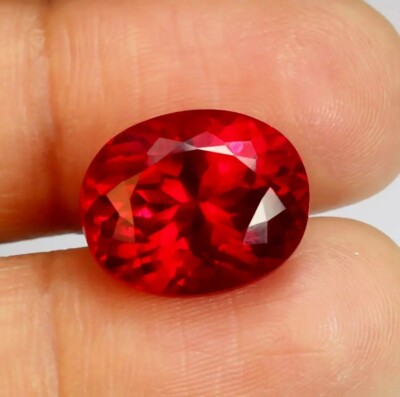 9.65 Ct Oval Shape Unheated Certified Gemstone Natural Red Ruby Mozambique