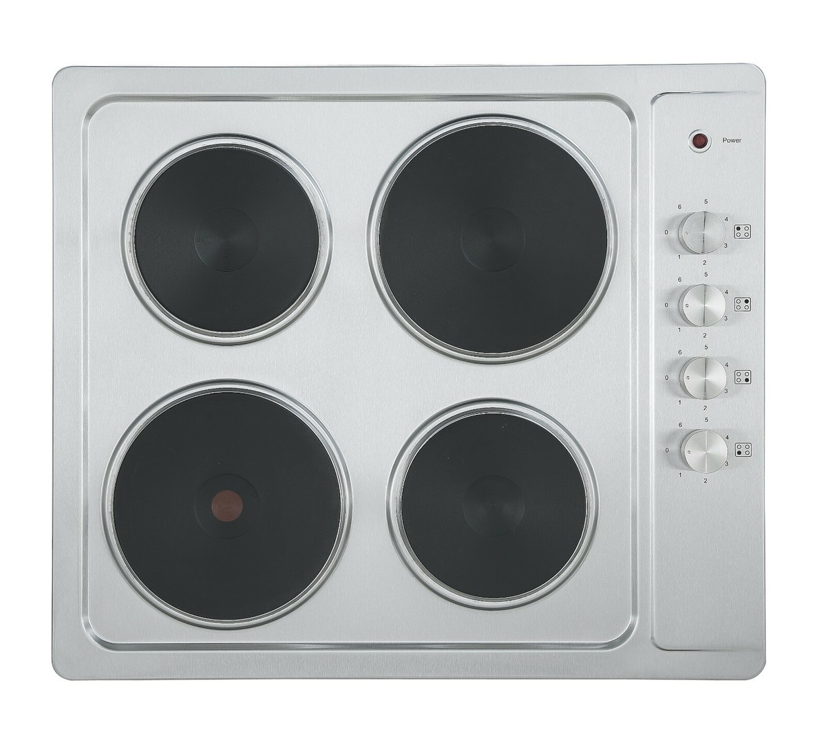 Cookology Pack 60cm Electric Solid Plate Hob Stainless Steel Visor Cooker  Hood