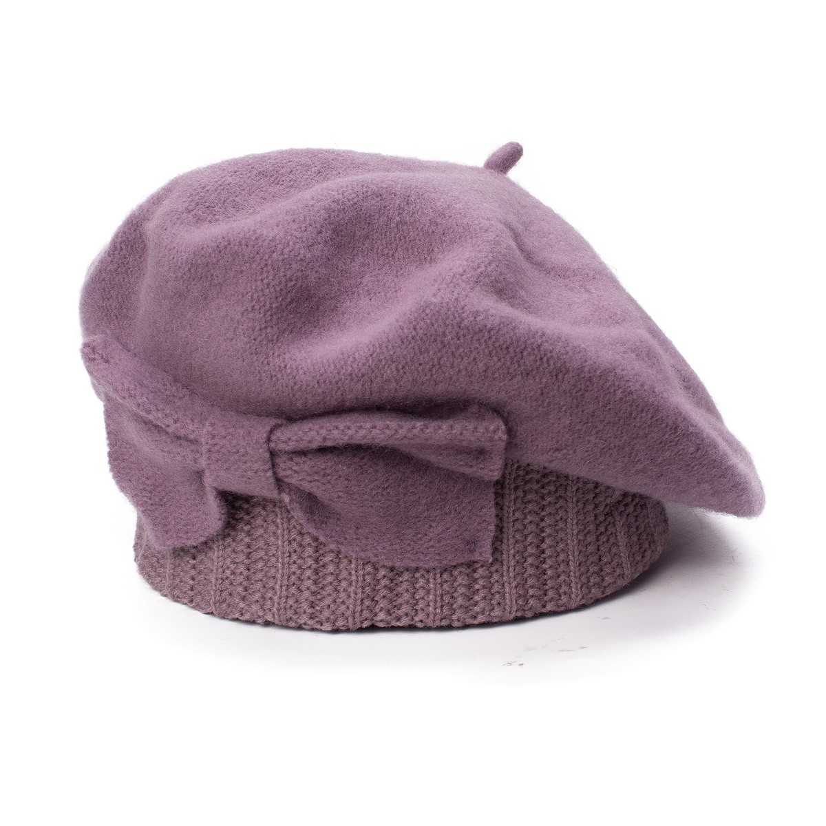 Women Wool Bow Loretta Beret Nipple Beanie Basque French  display picture 3