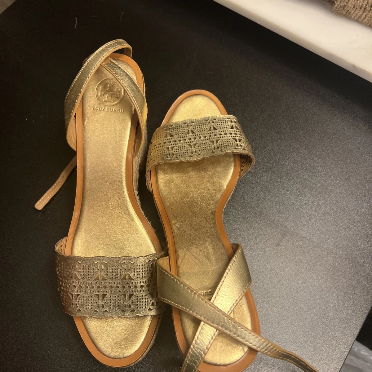 Tory burch laser cut hotsell sandals