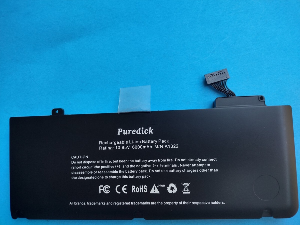 Puredick A1322 A1278 Battery Replacement Battery A1278 for MacBook