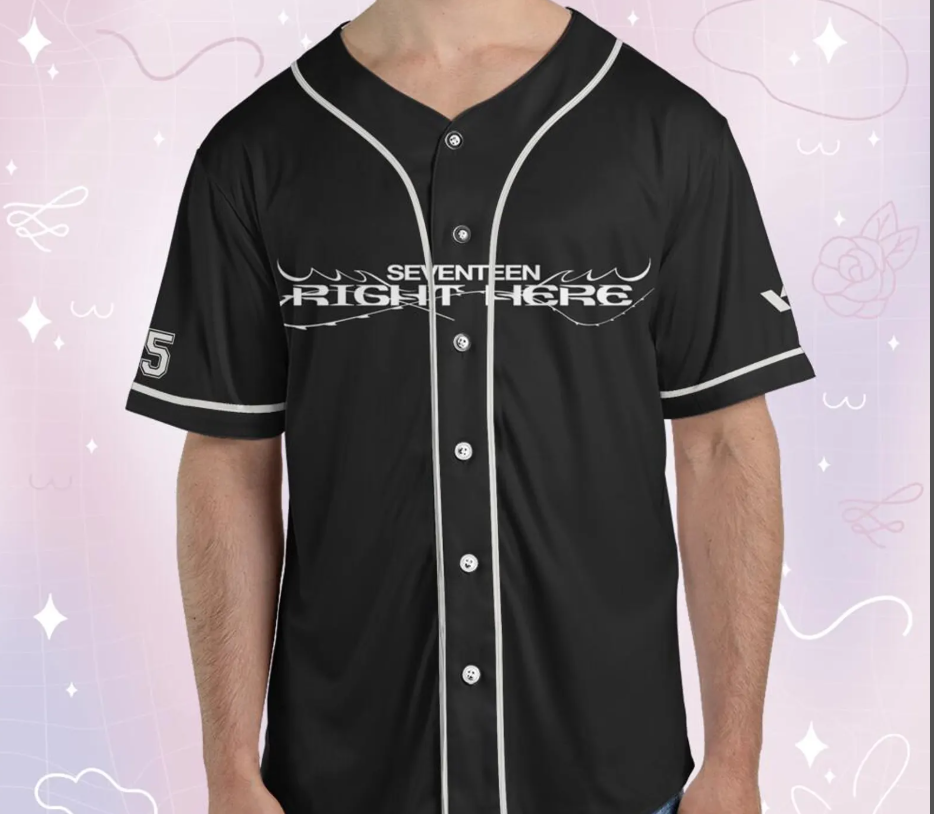 SEVENTEEN RIGHT HERE ベースボールシャツ SEVENTEEN Baseball Jersey Carat Merch Shirt Kpop Concert Outfit