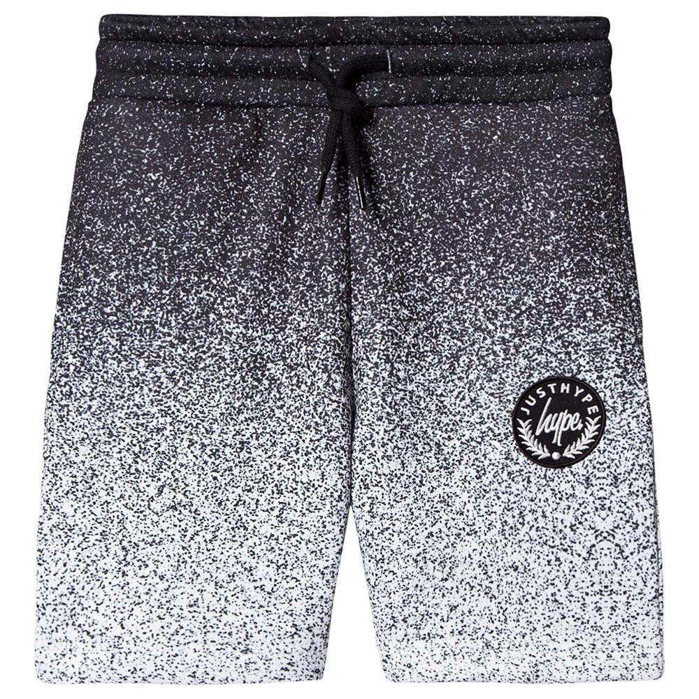 Hype Mens Black White Speckle Fade Shorts
