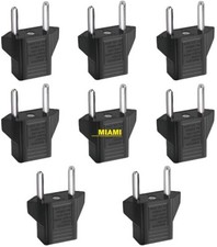 8 PCS American USA to European Outlet Plug Adapters for CELL PHONES, LAPTOPS NEW