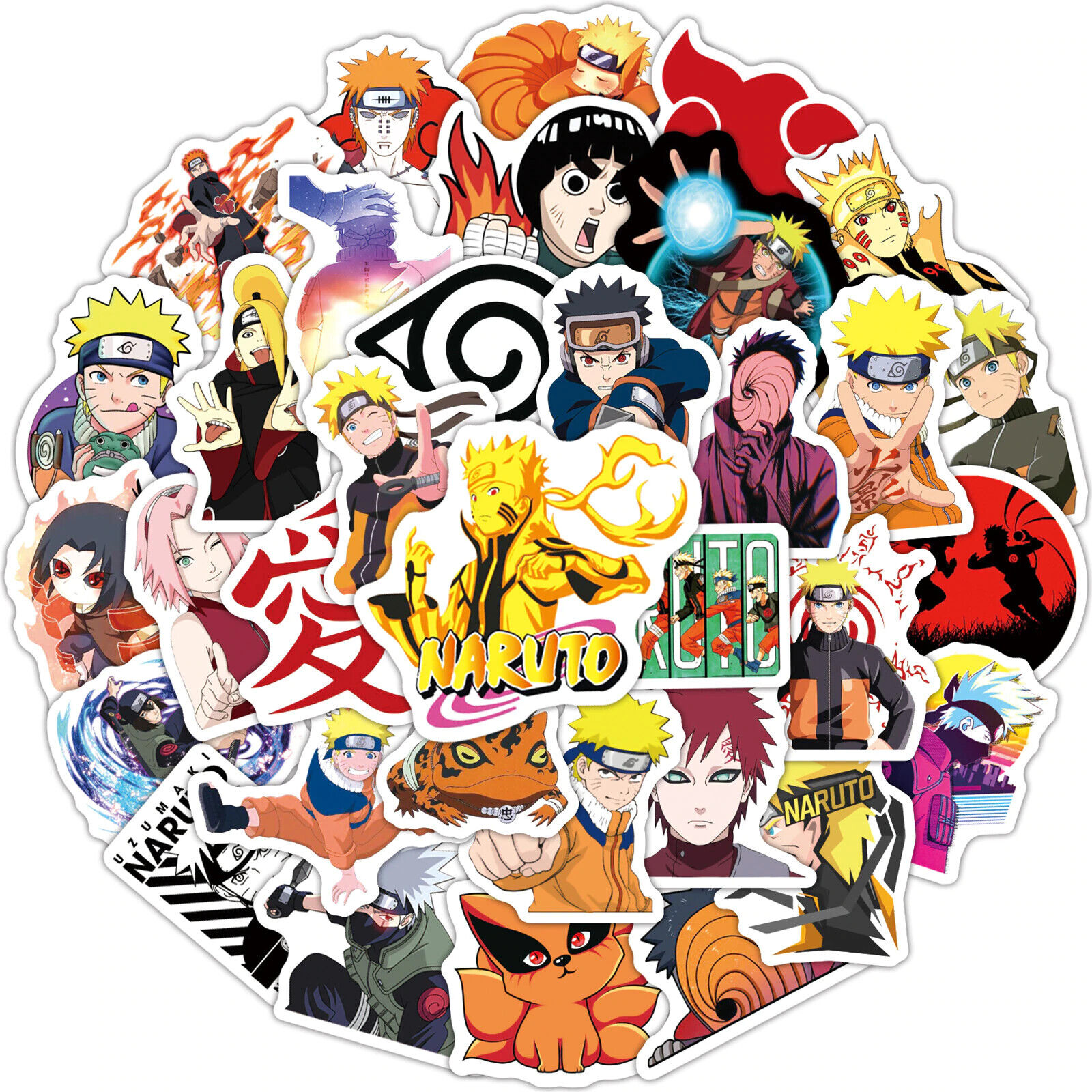 stickers autocollant MANGA one piece,naruto,demon slayer,HxH X 25 , 50  ,100..