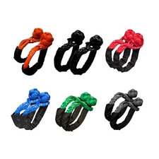 2 PC 1/2'' x 22'' Synthetic Soft Shackle Tow Rope Recovery Strap 37,400LBS