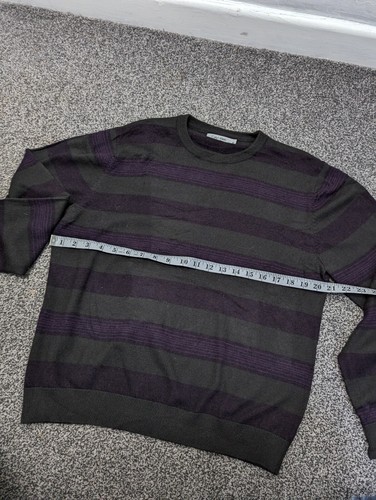 Jersey Calvin Klein 100% Lana Italiana Fina Gris Hombres Reino Unido M - Imagen 5 de 7