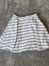 Matilda Jane Simply Skater Striped Skirt Gray Womens Medium