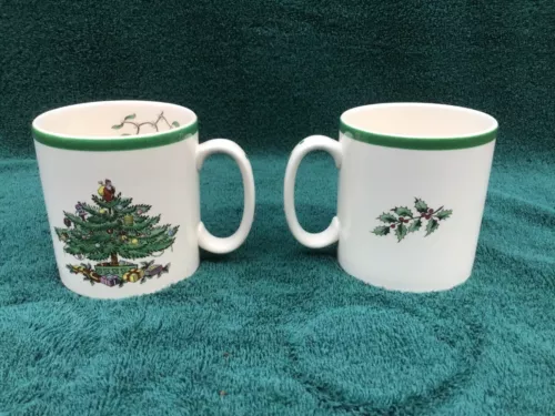 Spode Christmas Tree Tom & Jerry Mugs