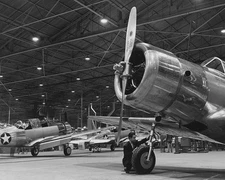 U.S. Fighter Planes in Production Plant 8"x 10" World War II WW2 Photo 534