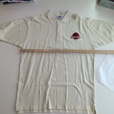 Vintage Jurassic Park 90's Movie Polo Shirt Universal Studios Hollywood NWT Khak