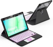 Samsung Galaxy Tab A11 Plus 11" Case with Detachable Wireless Keyboard, 360 Rot