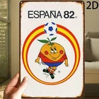 Espana 82 Official Poster Vintage Football Tin Metal Signs Home Décor 8x12