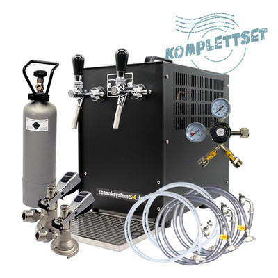 TE-60-2 Black Edition Zapfanlage Komplettset Trockenkühler - schanksysteme24