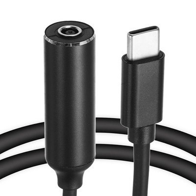 0.6FT USB C to DC PD Power Fast Charging Cable, 4.5mmx3mm 65W/5V/9V/20V(Black)