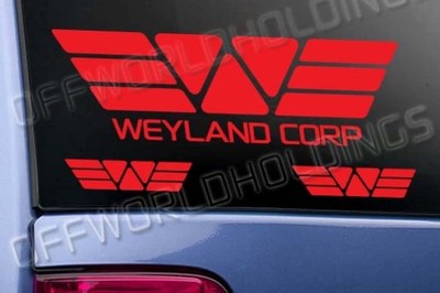 WEYLAND CORP DECAL STICKER SET PROMETHEUS ALIEN ALIENS YUTANI | eBay
