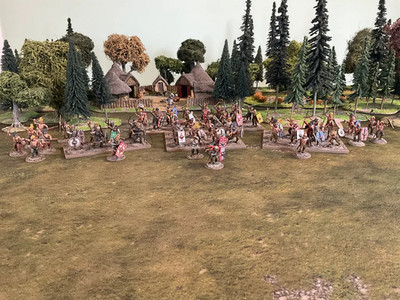 28mm komplett bemalt Germanischer Kriegsstamm