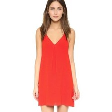 Alice + Olivia Fierra Silk Mini Dress in Red Poppy size XS