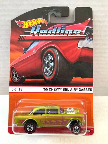 Hot Wheels 55 CHEVY BEL AIR GASSER - 2015 Heritage REDLINE, METAL Base!