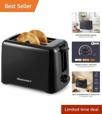 Stylish Black 2-Slice Toaster - The Ultimate Kitchen Essential for Every Home
