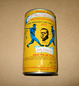 1979 Dan O'Hara Softball Marathon Beer Can for Muscular Dystrophy New Berlin WI