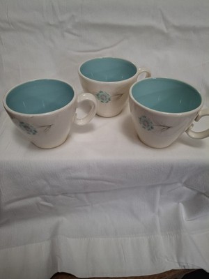 Vintage Taylor Smith & Taylor Ever Yours Boutonniere Coffee Cups  Set of 3 