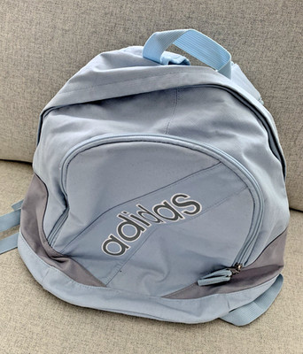 Extrem cooler ''Adidas Rucksack'' hellblau, vintage, etwa Ende 1990/Anfang 2000
