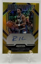 Richard Rip Hamilton 2023 Panini Prizm Draft Picks Gold Prizm Auto /10! UConn