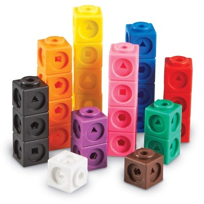 Learning Resources MathLink Würfel - 100er Set, Alter 5+, Zählblöcke für