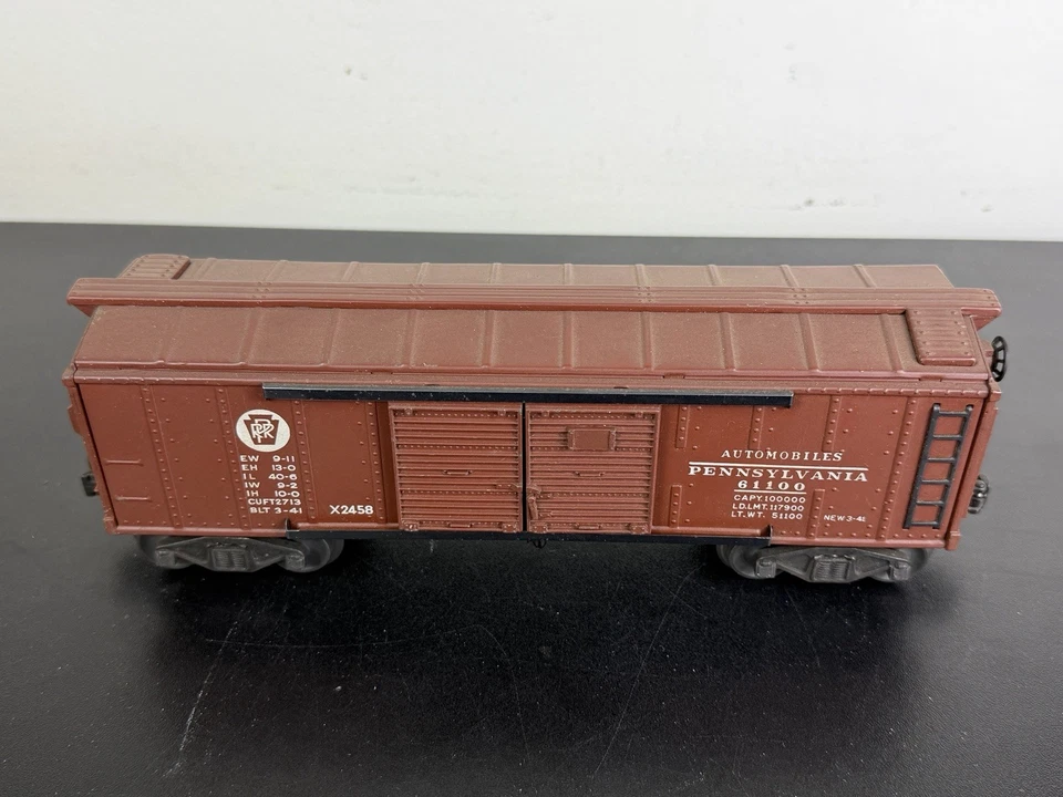 VTG LIONEL X2458 PENNSYLVANIA 61100 Automobile Box Car Double Door - C-7 Exc. - Image 3 of 4