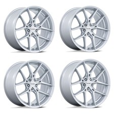 Set 4 24 Niche Nc279 Prodigy Silver Machined Face 24x10 Wheels 5x5 30mm Rims