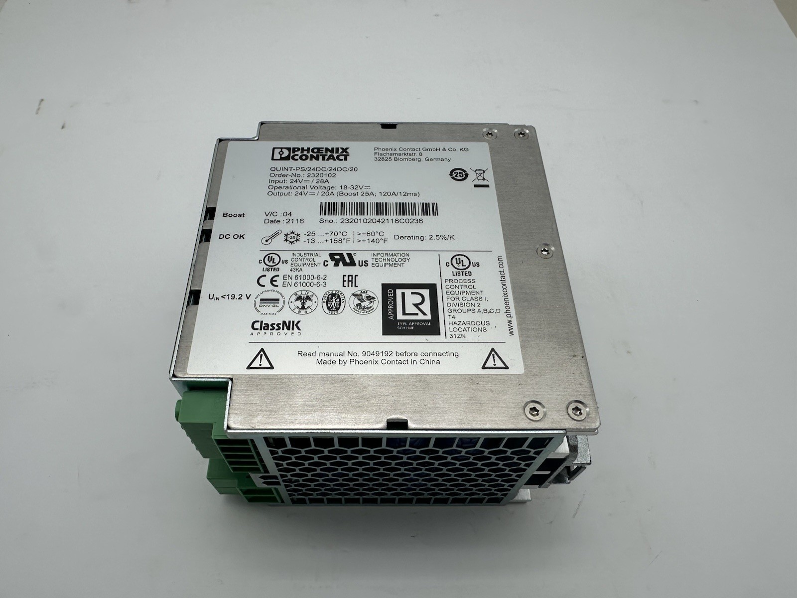 Phoenix Contact 2320102 Power Supply QUINT-PS/24DC/24DC/20