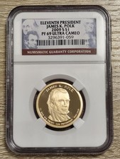 2009 US President James K. Polk 1 Dollar Proof Coin NGC PF69 Ultra Cameo