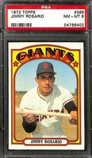 1972 Topps 366 Jimmy Rosario Psa 8 Nm-mt 04766402